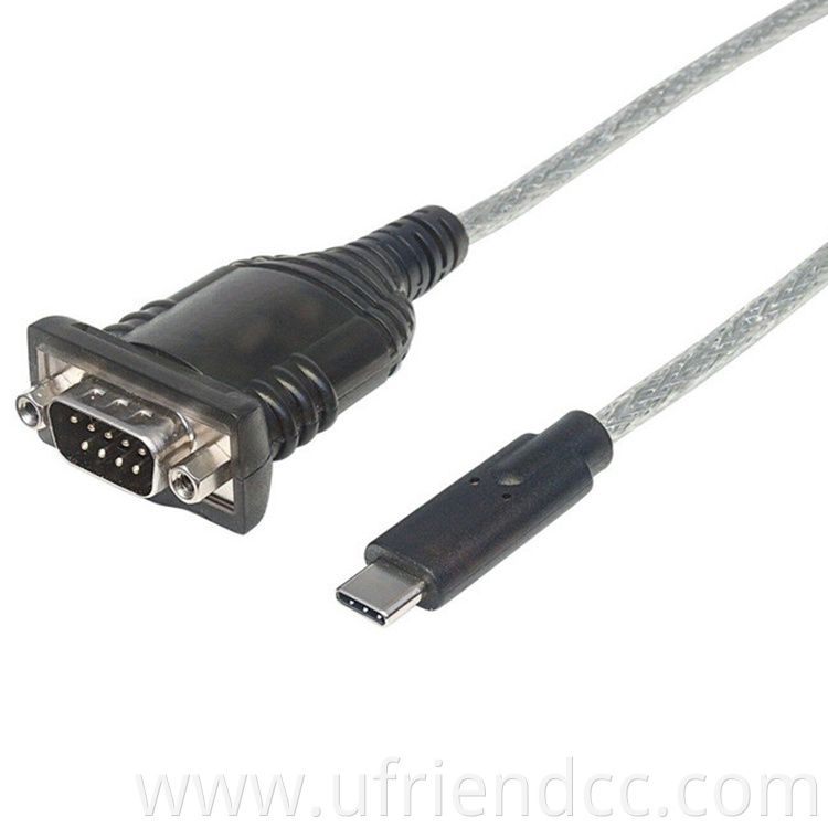 Super speed Steady FTDI cable type c to rs232 DB9 male serial programming adapter converter ft232rl pl2303 computer cable
